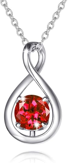 Ruby Infinity Pendant Necklace | White Gold 0