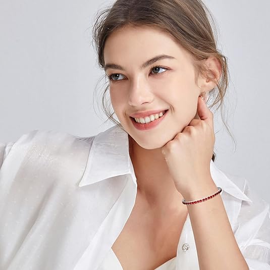 Ruby Tennis Bracelet | White Gold 1