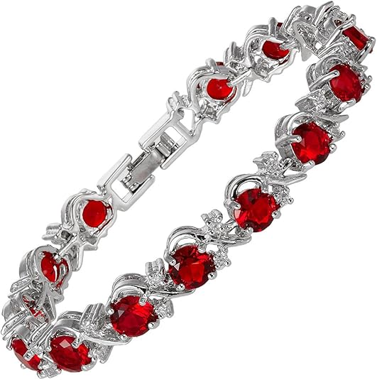 Ruby Vine Tennis Bracelet | White Gold 0