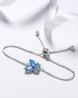 Sapphire Butterfly Bracelet | White Gold 1