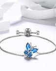 Sapphire Butterfly Bracelet | White Gold 2