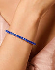 Sapphire Tennis Bracelet | White Gold 1