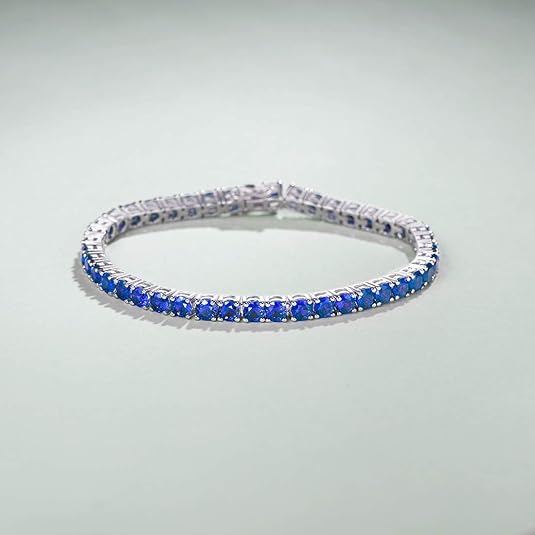 Sapphire Tennis Bracelet | White Gold 3