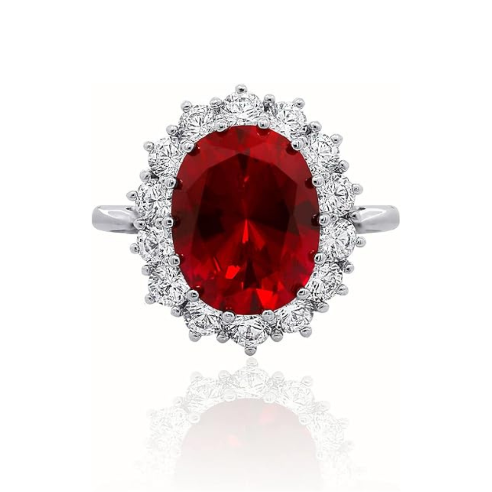 Scarlet Crown Ruby Ring | White Gold 2