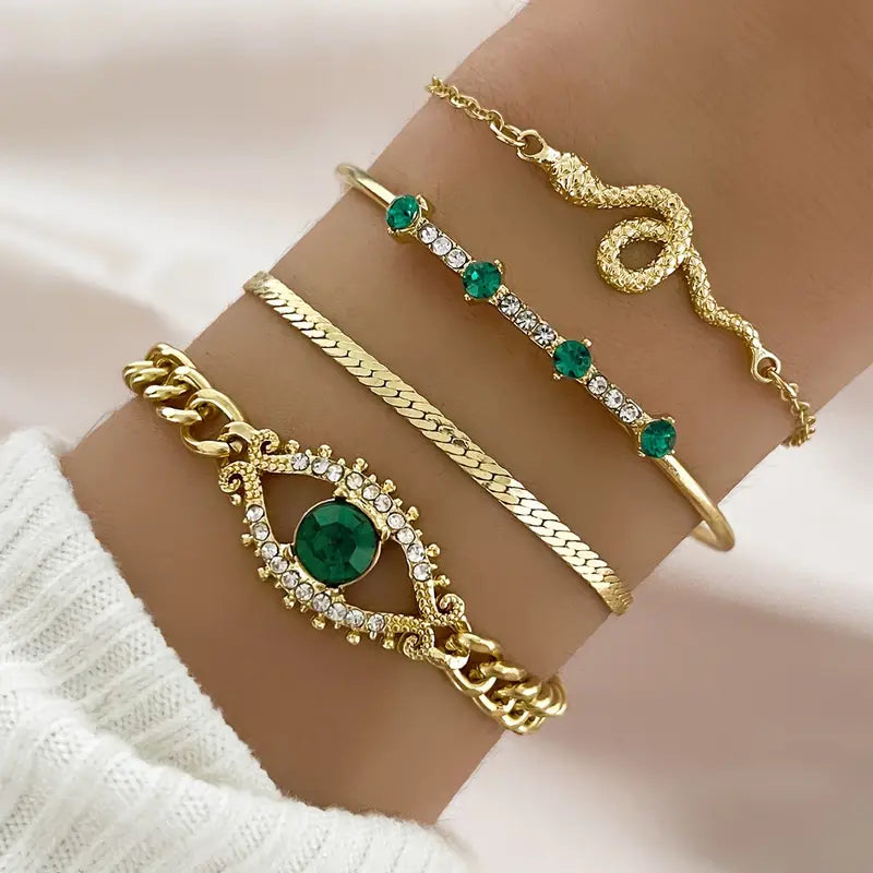 Serpina Veyra Bracelet Set | Gold 0