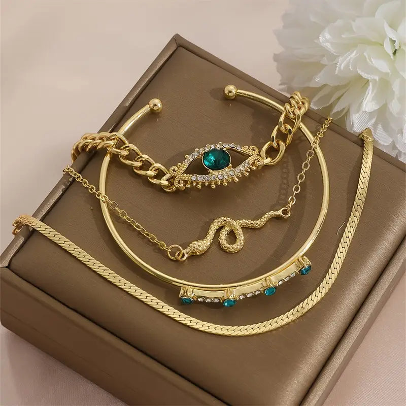 Serpina Veyra Bracelet Set | Gold 3