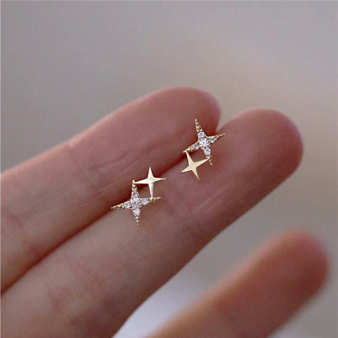Shimmering Star Earrings | Silver 0