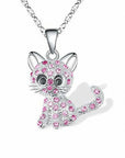Silver Baby Kittens Necklace | Zirconia 2