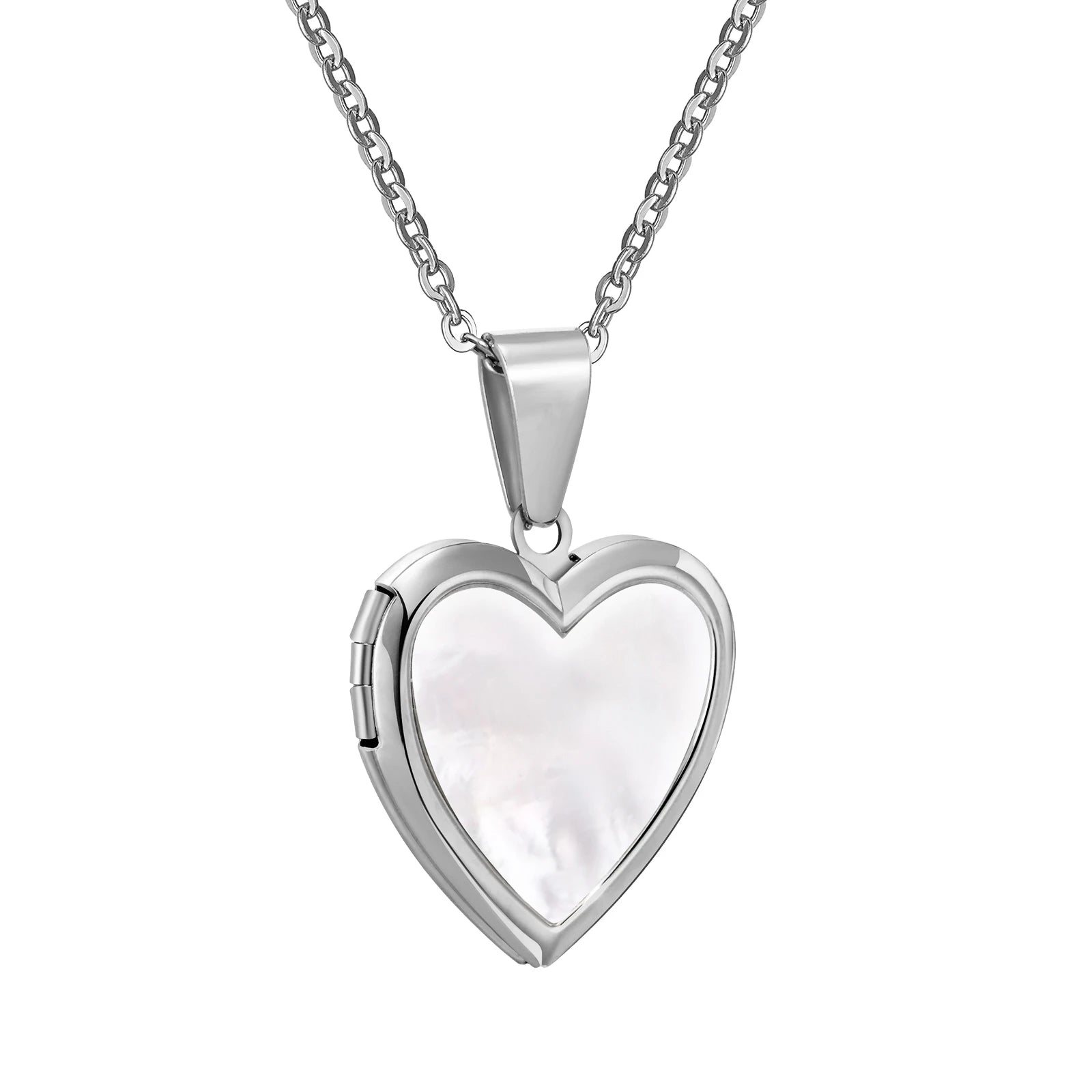 Sophisticated Heart Photo Locket Necklace | Stainless Steel 7