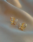 Sophisticated Women's Zircon Butterfly Stud Earrings | Elegant Jewelry | Timeless Accessories | Hypoallergenic Design 2
