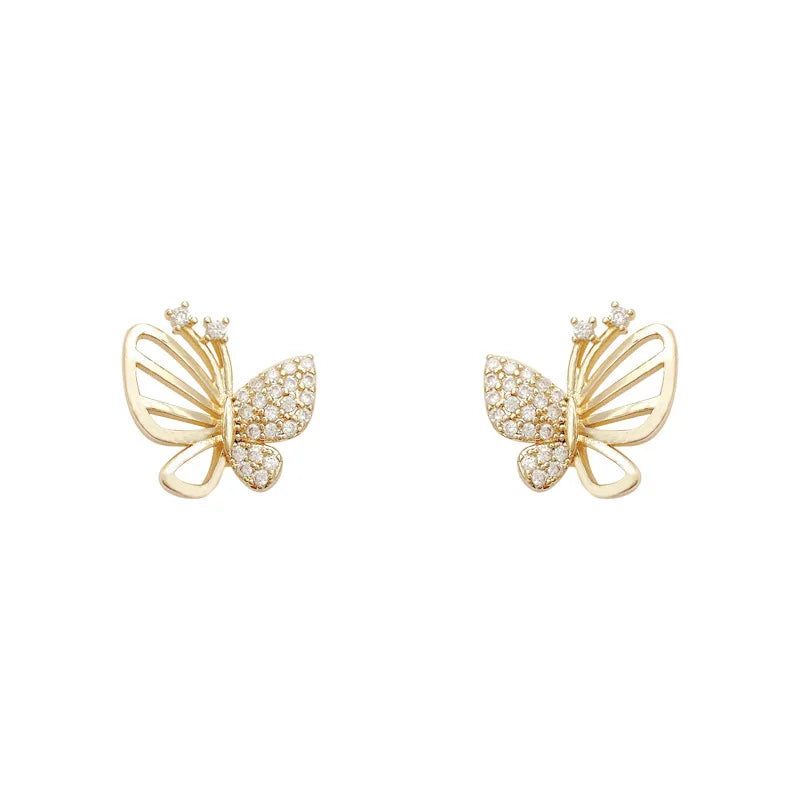 Sophisticated Women's Zircon Butterfly Stud Earrings | Elegant Jewelry | Timeless Accessories | Hypoallergenic Design 4