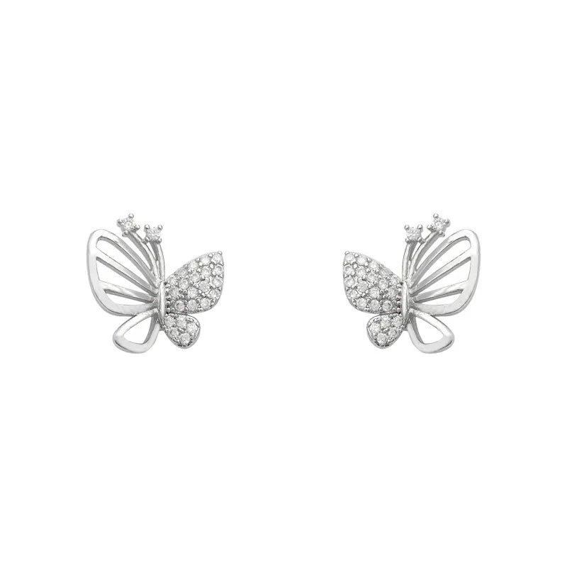 Sophisticated Women's Zircon Butterfly Stud Earrings | Elegant Jewelry | Timeless Accessories | Hypoallergenic Design 5