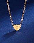 Timeless Heart Initial Necklace | Silver 0