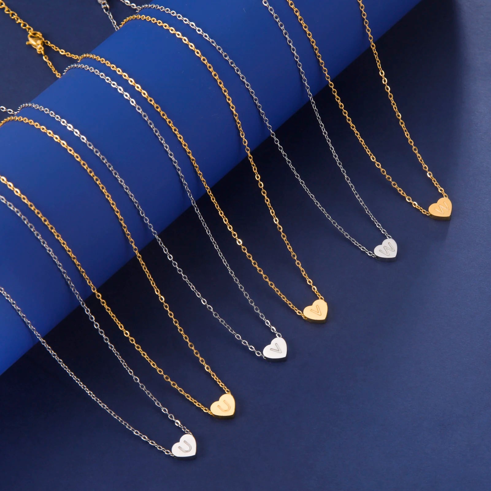 Timeless Heart Initial Necklace | Silver 3