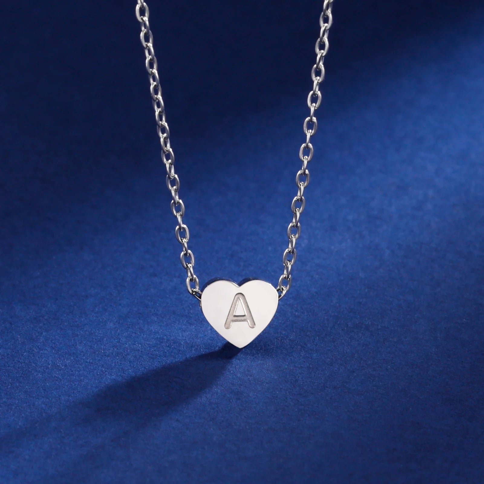 Timeless Heart Initial Necklace | Silver 4