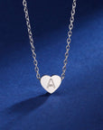 Timeless Heart Initial Necklace | Silver 4