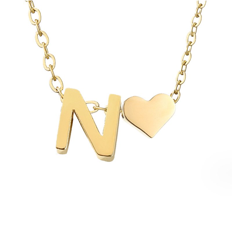 Timeless Initial Necklace | Gold 13