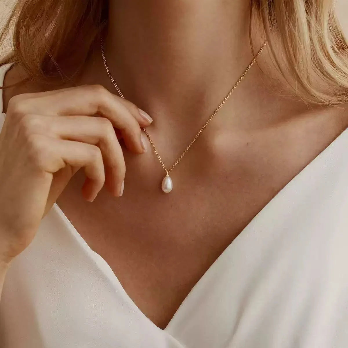 Timeless Water Drop Pearl Necklace | Pearl 0