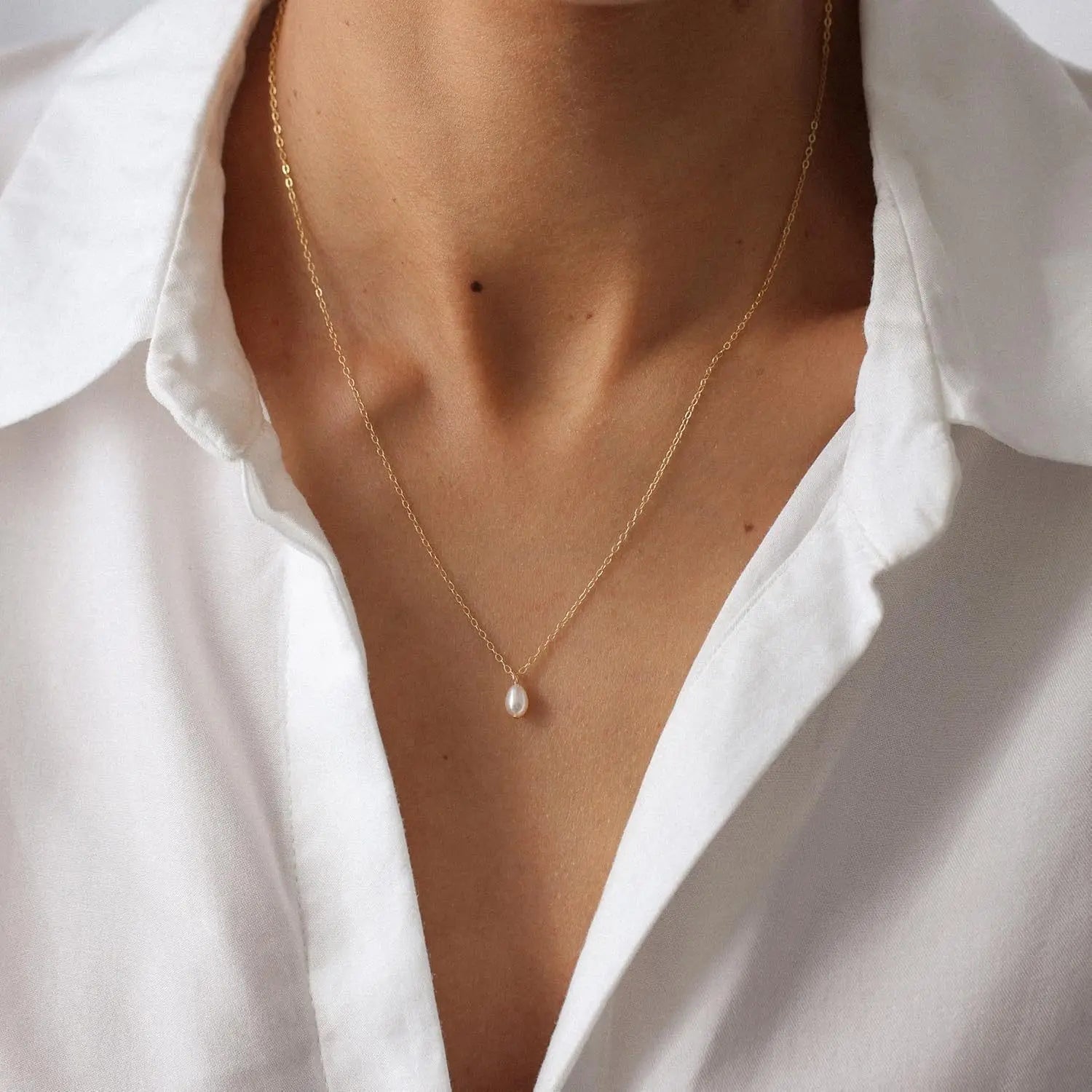 Timeless Water Drop Pearl Necklace | Pearl 2