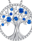 Tree of Life Sapphire Necklace | White Gold 0