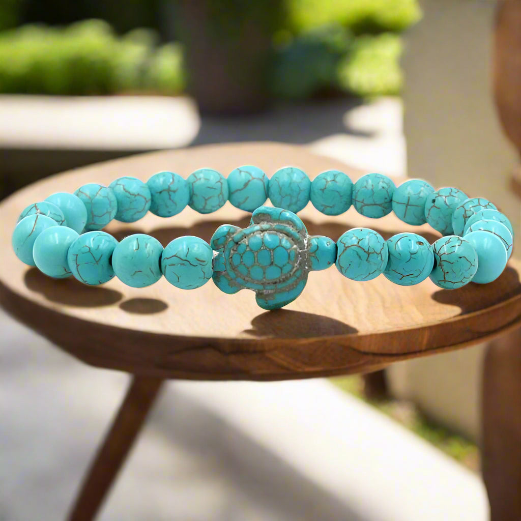 Turtle Bracelet | Natural Stone Beads 0