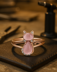 Unique Cat Ring | Rose Gold Jewelry | Elegant Cat Accessories 1