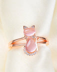 Unique Cat Ring | Rose Gold Jewelry | Elegant Cat Accessories 3