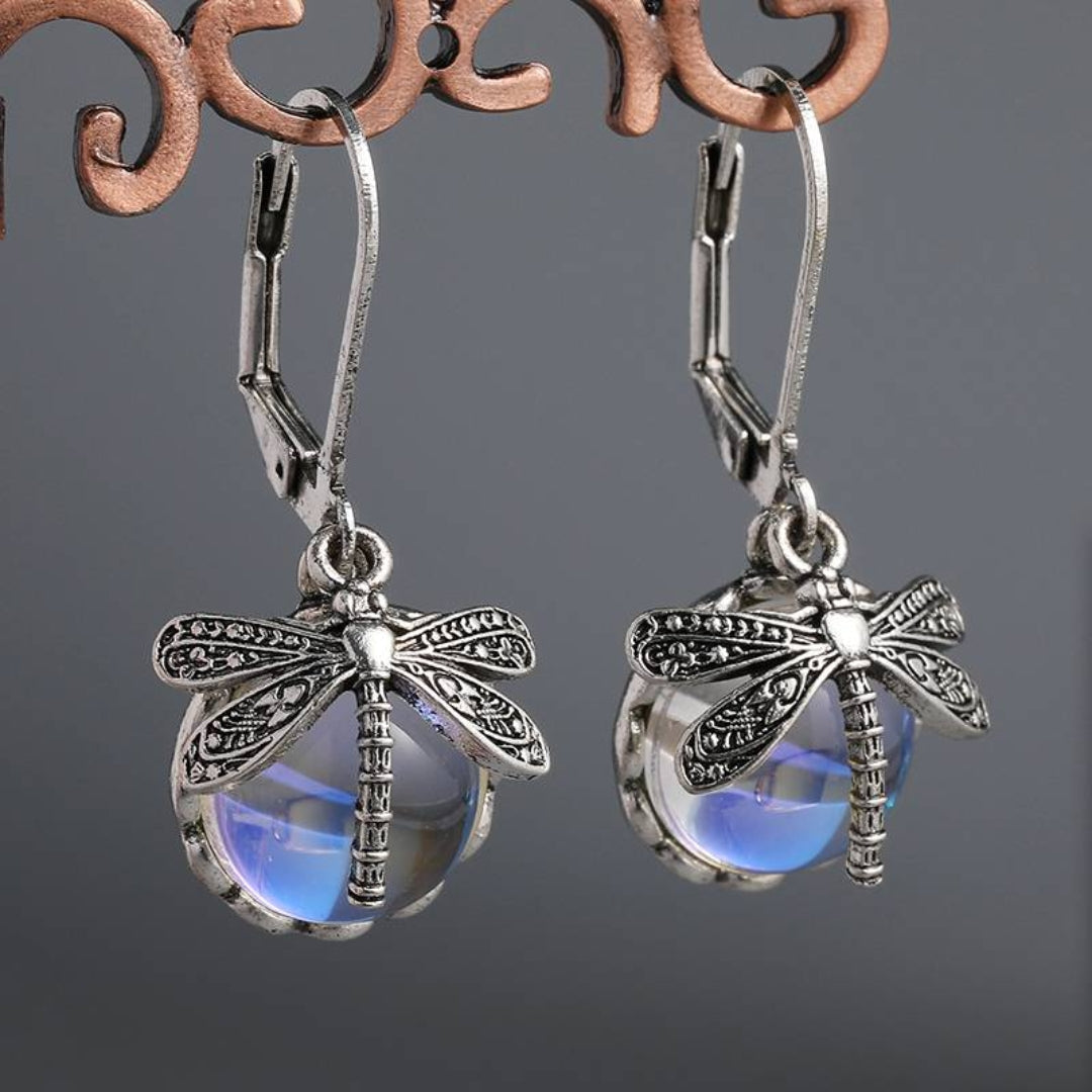 Unique Dragonfly Earrings | Antique Silver Jewelry | Handcrafted Accessories 0
