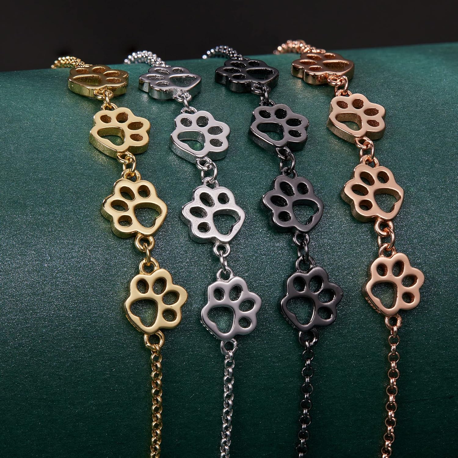 Unique Paw Print Bracelet | Sterling Silver Jewelry | Adjustable Fit Bracelet | Pet Lover Gift 6