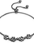 Unique Paw Print Bracelet | Sterling Silver Jewelry | Adjustable Fit Bracelet | Pet Lover Gift 7