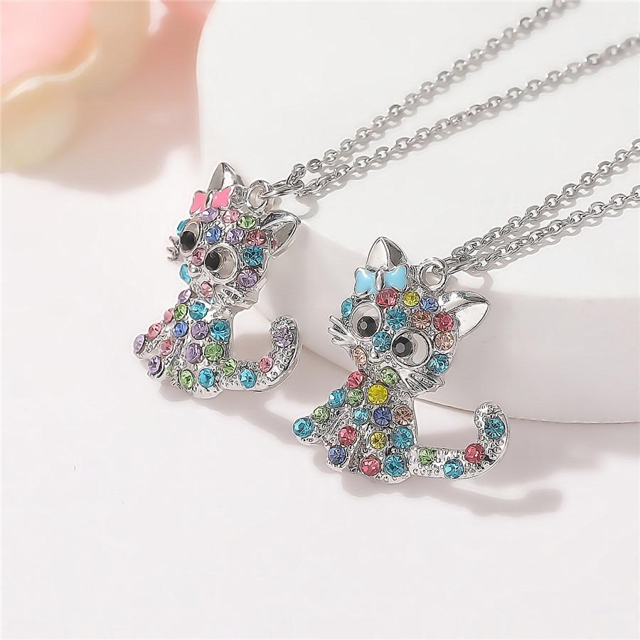 Unique Silver Baby Kittens Necklace | Zirconia Jewelry | Handcrafted Keepsake 1
