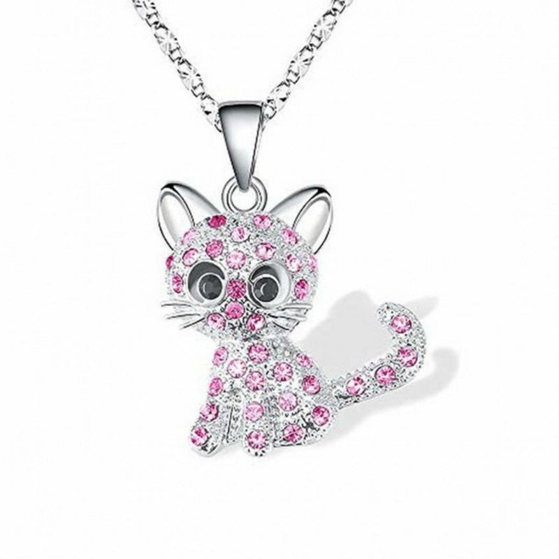 Unique Silver Baby Kittens Necklace | Zirconia Jewelry | Handcrafted Keepsake 2
