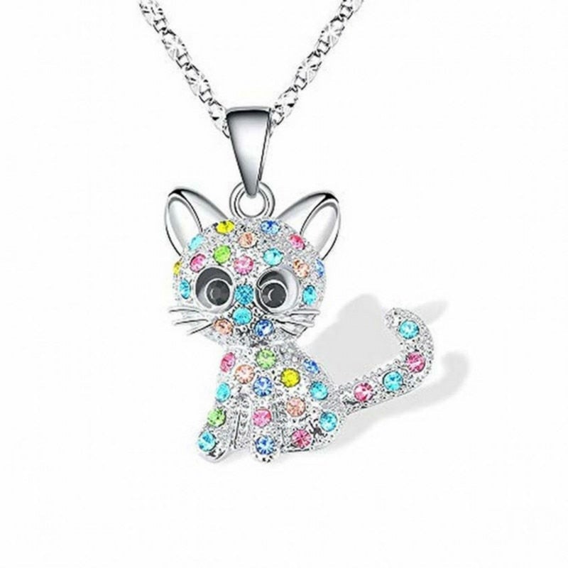 Unique Silver Baby Kittens Necklace | Zirconia Jewelry | Handcrafted Keepsake 3