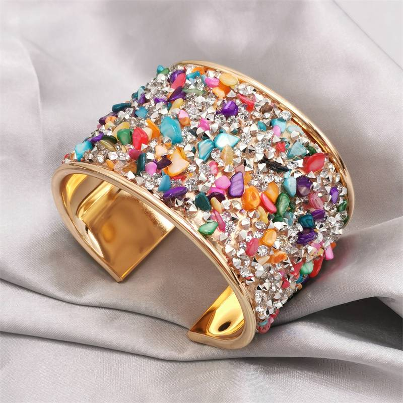 Vintage Colorful Crystals Bracelet | Gold 0