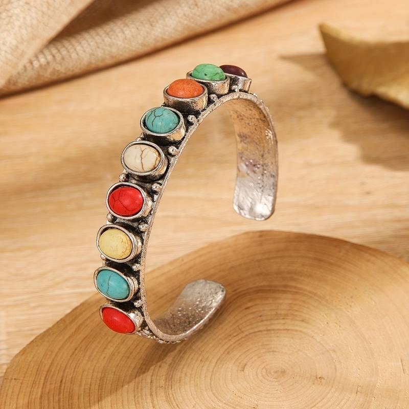 Vintage Colorful Stones Bracelet | Gemstone 0