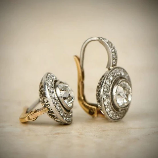 Vintage Crystal Earrings | Gold and Silver 0