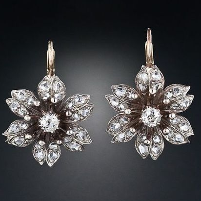 Vintage Crystal Flower Earrings | Crystal 0
