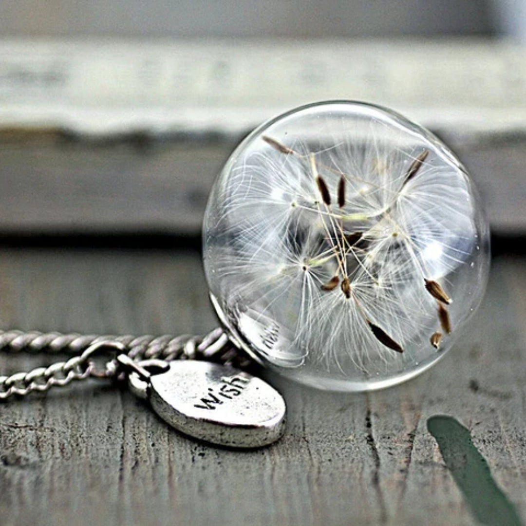 Vintage Dandelion Wish Necklace | Silver 0