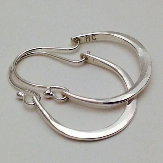 Vintage Elegance | Silver Hoop Earrings | Handcrafted Jewelry | Unique Accessories 0