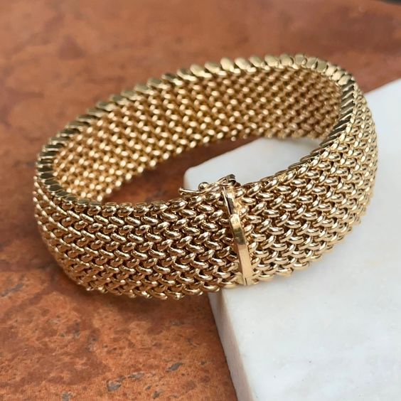 Vintage Golden Mesh Bracelet | Gold 0