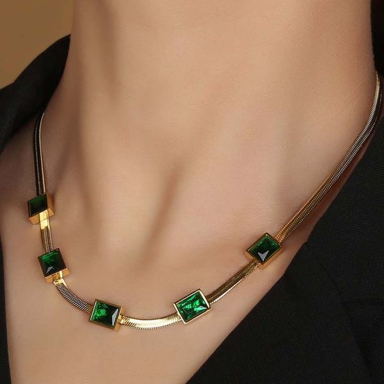 Vintage Green Zirconia Necklace | Zirconia 0
