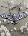 Vintage Owl Moon Necklace | Zinc Alloy 0
