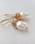 Vintage Pearl Golden Threads Earrings | Gold 0