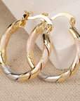 Vintage Round Hoop Earrings | Gold 0