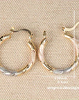 Vintage Round Hoop Earrings | Gold 1