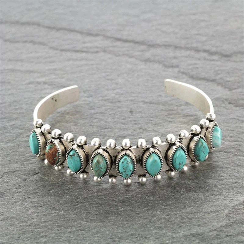 Vintage Turquoise Stone Bracelet | Natural Turquoise 0