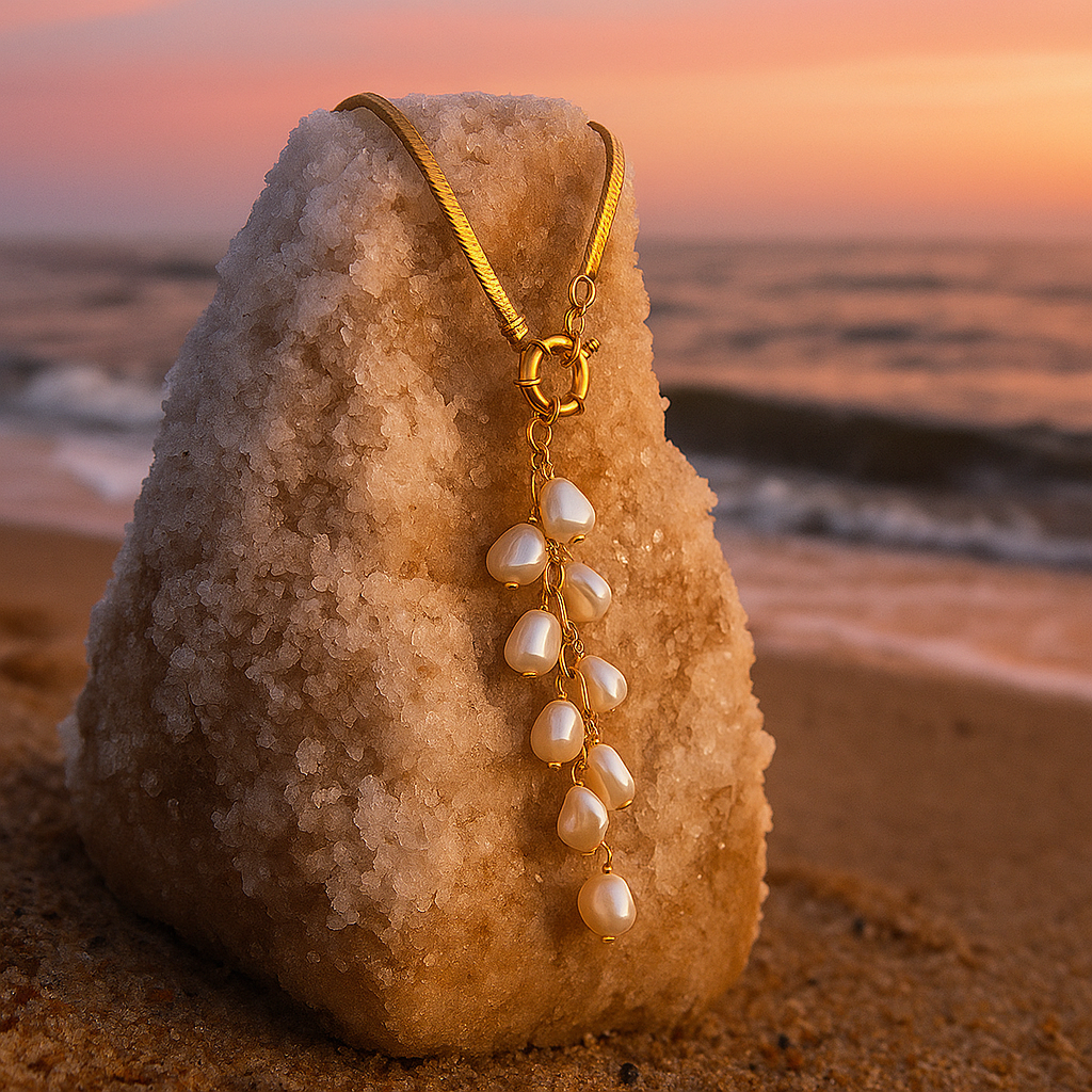 Waterfall of Pearls Necklace | Handmade Jewelry 0