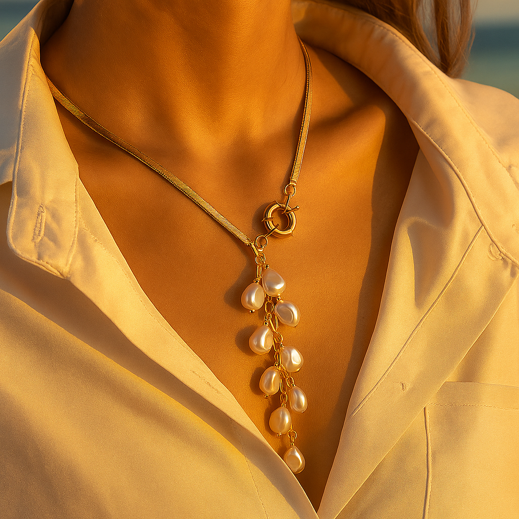 Waterfall of Pearls Necklace | Handmade Jewelry 1